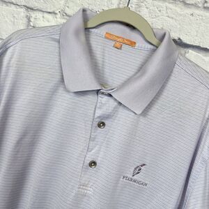 Straight Down Polo Shirt Mens XL Lavender Ptarmigan CO Golf‎ Course Performance